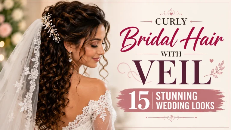 Curly Bridal Hair With Veil