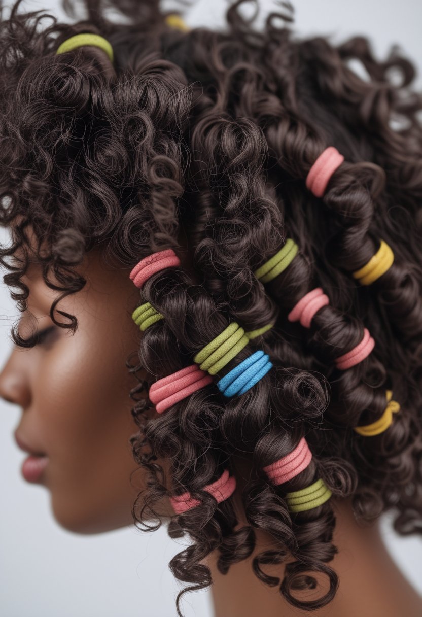 Flexi Rods on Natural Hair: 17 Stunning Styles That Turn Heads Close-up of a woman with natural textured hair styled with small flexi rods and tight spiral curls.